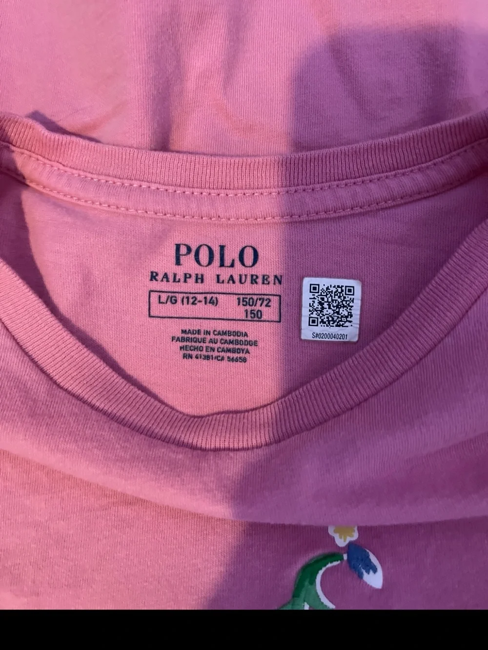 Polo by Ralph Lauren Pink Girls Floral Pony Short Sleeve Tee